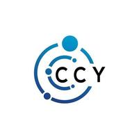 diseño de logotipo de letra ccy sobre fondo blanco. concepto de logotipo de letra de iniciales creativas ccy. diseño de letras ccy. vector