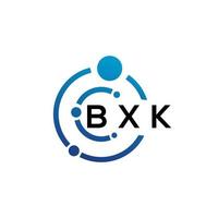 diseño de logotipo de letra bxk sobre fondo blanco. concepto de logotipo de letra de iniciales creativas bxk. diseño de letras bxk. vector