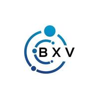 diseño de logotipo de letra bxv sobre fondo blanco. concepto de logotipo de letra de iniciales creativas bxv. diseño de letras bxv. vector