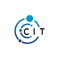 CIT letter logo design on  white background. CIT creative initials letter logo concept. CIT letter design. vector