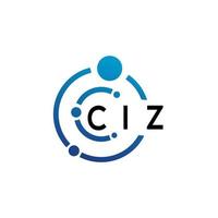 CIZ letter logo design on  white background. CIZ creative initials letter logo concept. CIZ letter design. vector