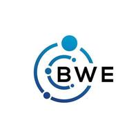 diseño de logotipo de letra bwe sobre fondo blanco. concepto de logotipo de letra de iniciales creativas bwe. diseño de letras bwe. vector