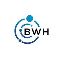 BWH letter logo design on  white background. BWH creative initials letter logo concept. BWH letter design. vector