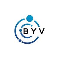 diseño de logotipo de letra byv sobre fondo blanco. concepto de logotipo de letra de iniciales creativas byv. diseño de letra byv. vector