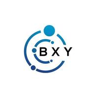 diseño de logotipo de letra bxy sobre fondo blanco. concepto de logotipo de letra de iniciales creativas bxy. diseño de letras bxy. vector