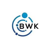 diseño de logotipo de letra bwk sobre fondo blanco. concepto de logotipo de letra de iniciales creativas bwk. diseño de letras bwk. vector