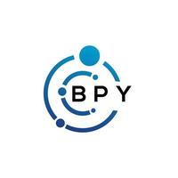 BPY letter logo design on  white background. BPY creative initials letter logo concept. BPY letter design. vector