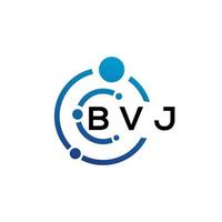 diseño de logotipo de letra bvj sobre fondo blanco. concepto de logotipo de letra de iniciales creativas bvj. diseño de letra bvj vector