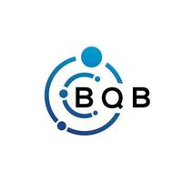 diseño de logotipo de letra bqb sobre fondo blanco. concepto de logotipo de letra de iniciales creativas bqb. diseño de letras bqb. vector