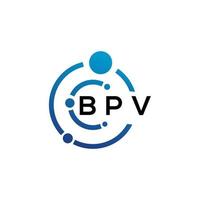 diseño de logotipo de letra bpv sobre fondo blanco. concepto de logotipo de letra de iniciales creativas de bpv. diseño de letras bpv. vector