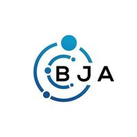 diseño de logotipo de letra bja sobre fondo blanco. concepto de logotipo de letra de iniciales creativas bja. diseño de letras bja. vector