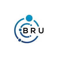 BRU letter logo design on  white background. BRU creative initials letter logo concept. BRU letter design. vector