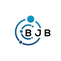 diseño de logotipo de letra bjb sobre fondo blanco. concepto de logotipo de letra de iniciales creativas bjb. diseño de letras bjb. vector