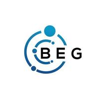 BEG letter logo design on black background. BEG creative initials letter logo concept. BEG letter design. vector