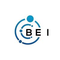 BEI letter logo design on black background. BEI creative initials letter logo concept. BEI letter design. vector