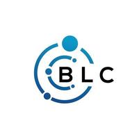 diseño de logotipo de letra blc sobre fondo blanco. concepto de logotipo de letra de iniciales creativas blc. diseño de letras blc. vector