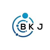 diseño de logotipo de letra bkj sobre fondo blanco. concepto de logotipo de letra de iniciales creativas bkj. diseño de letras bkj. vector