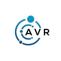 diseño de logotipo de letra avr sobre fondo negro. concepto de logotipo de letra de iniciales creativas avr. diseño de letras avr. vector