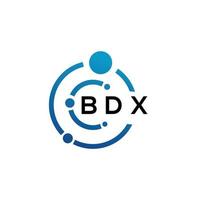 BDX letter logo design on black background. BDX creative initials letter logo concept. BDX letter design. vector