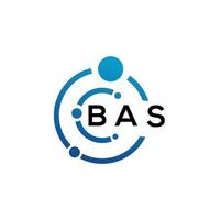 BAS letter logo design on black background. BAS creative initials letter logo concept. BAS letter design. vector