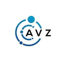 AVZ letter logo design on black background. AVZ creative initials letter logo concept. AVZ letter design. vector