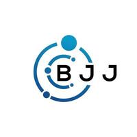 diseño de logotipo de letra bjj sobre fondo blanco. concepto de logotipo de letra de iniciales creativas bjj. diseño de letras bjj. vector