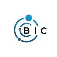BIC letter logo design on  white background. BIC creative initials letter logo concept. BIC letter design. vector
