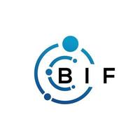 diseño de logotipo de letra bif sobre fondo blanco. concepto de logotipo de letra de iniciales creativas bif. diseño de letra bif. vector