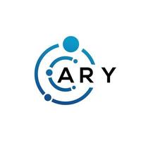 diseño de logotipo de letra ary sobre fondo negro. concepto de logotipo de letra de iniciales creativas ary. diseño de letras ario. vector