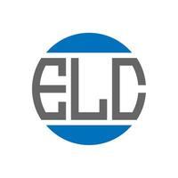 ELC letter logo design on white background. ELC creative initials circle logo concept. ELC letter design. vector