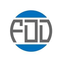 diseño de logotipo de letra fdd sobre fondo blanco. concepto de logotipo de círculo de iniciales creativas fdd. diseño de letras fdd. vector