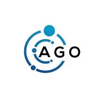 AGO letter logo design on black background. AGO creative initials letter logo concept. AGO letter design. vector