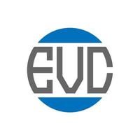 EVC letter logo design on white background. EVC creative initials circle logo concept. EVC letter design. vector
