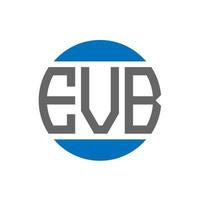 diseño de logotipo de letra evb sobre fondo blanco. concepto de logotipo de círculo de iniciales creativas de evb. diseño de letras evb. vector