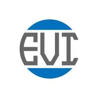 EVI letter logo design on white background. EVI creative initials circle logo concept. EVI letter design. vector