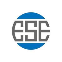 ESE letter logo design on white background. ESE creative initials circle logo concept. ESE letter design. vector