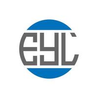 EYL letter logo design on white background. EYL creative initials circle logo concept. EYL letter design. vector