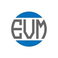 EVM letter logo design on white background. EVM creative initials circle logo concept. EVM letter design. vector