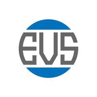 diseño de logotipo de letra evs sobre fondo blanco. concepto de logotipo de círculo de iniciales creativas de evs. diseño de letras evs. vector