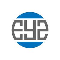 EYZ letter logo design on white background. EYZ creative initials circle logo concept. EYZ letter design. vector