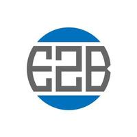 EZB letter logo design on white background. EZB creative initials circle logo concept. EZB letter design. vector
