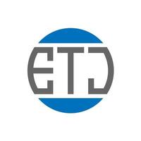 ETJ letter logo design on white background. ETJ creative initials circle logo concept. ETJ letter design. vector