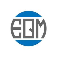 EQM letter logo design on white background. EQM creative initials circle logo concept. EQM letter design. vector