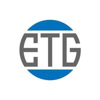 ETG letter logo design on white background. ETG creative initials circle logo concept. ETG letter design. vector