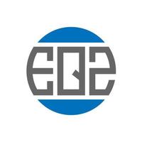 EQZ letter logo design on white background. EQZ creative initials circle logo concept. EQZ letter design. vector