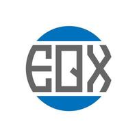 diseño de logotipo de letra eqx sobre fondo blanco. concepto de logotipo de círculo de iniciales creativas eqx. diseño de letras eqx. vector