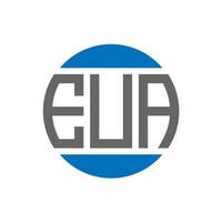 diseño de logotipo de letra eua sobre fondo blanco. concepto de logotipo de círculo de iniciales creativas eua. diseño de letras eua. vector