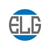 diseño de logotipo de letra elg sobre fondo blanco. elg concepto de logotipo de círculo de iniciales creativas. diseño de letras elg. vector