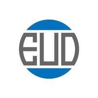 EUO letter logo design on white background. EUO creative initials circle logo concept. EUO letter design. vector