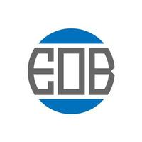diseño de logotipo de letra eob sobre fondo blanco. concepto de logotipo de círculo de iniciales creativas de eob. diseño de letras eob. vector